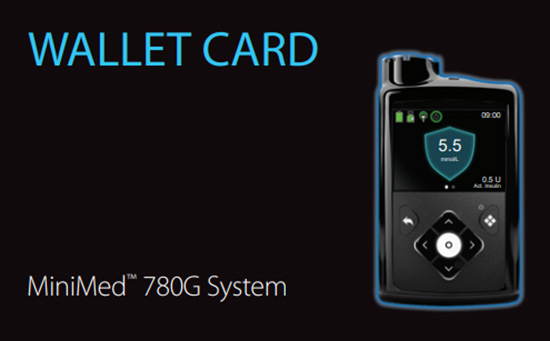 MiniMed 780G Wallet Card